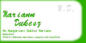 mariann dukesz business card